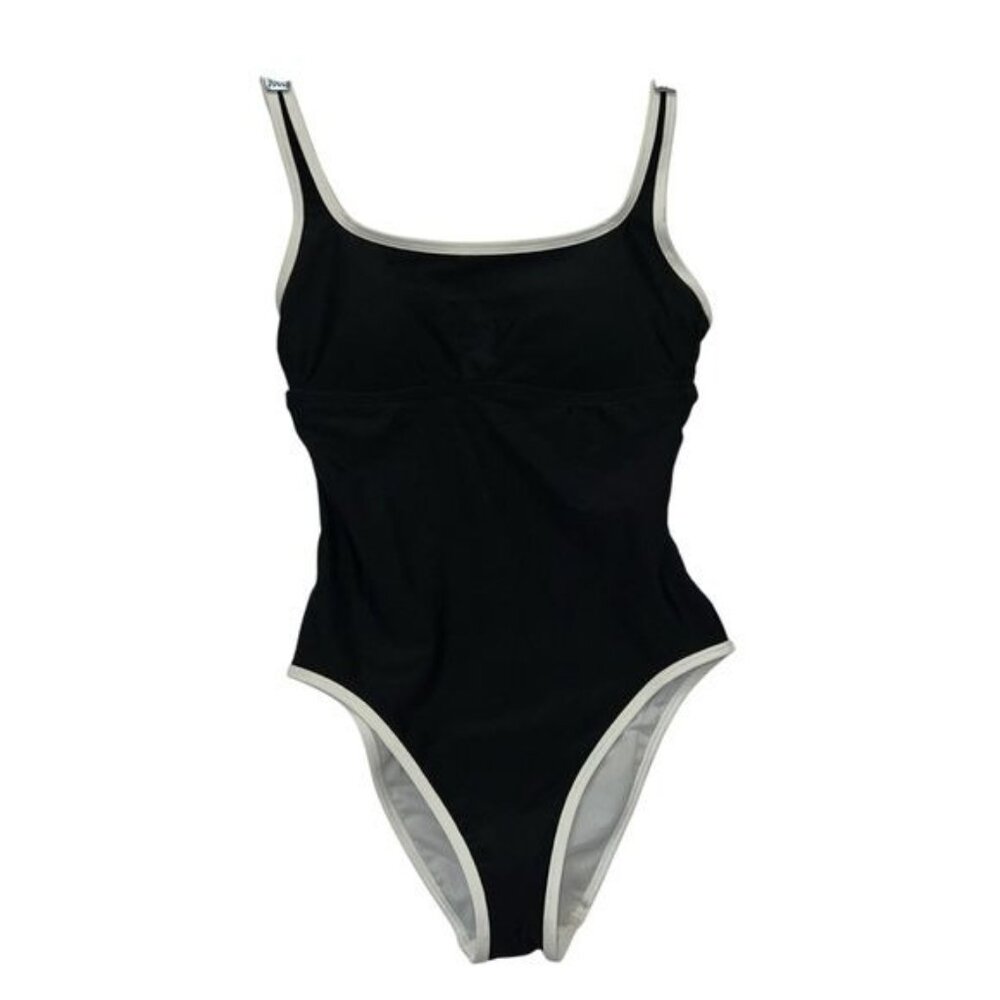 Kona Sol Back and White One Piece Swimsuit Womens Size Small NWT